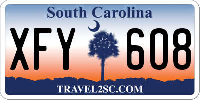 SC license plate XFY608