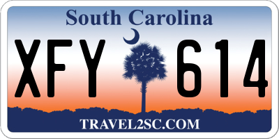 SC license plate XFY614