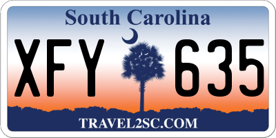 SC license plate XFY635