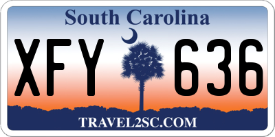 SC license plate XFY636