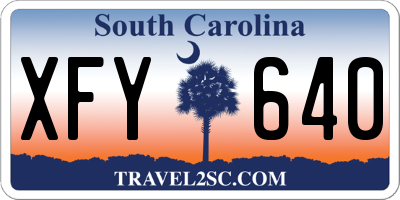 SC license plate XFY640