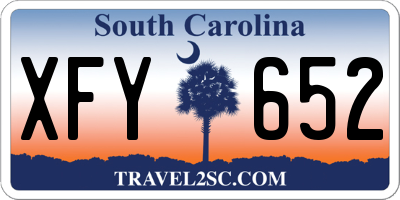 SC license plate XFY652