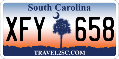 SC license plate XFY658
