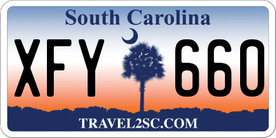 SC license plate XFY660