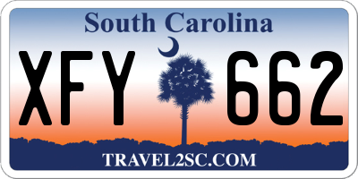 SC license plate XFY662