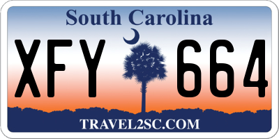 SC license plate XFY664