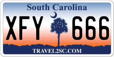 SC license plate XFY666