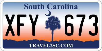 SC license plate XFY673