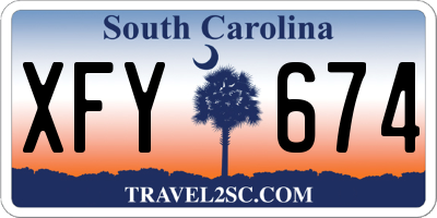SC license plate XFY674