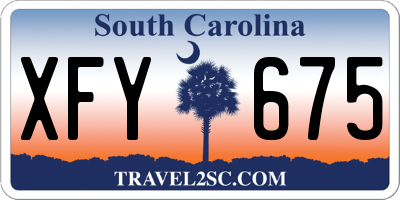 SC license plate XFY675