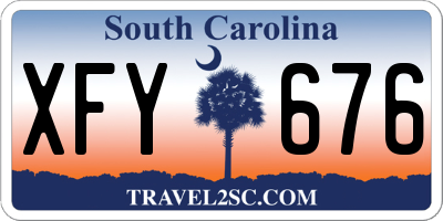 SC license plate XFY676