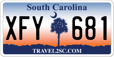 SC license plate XFY681