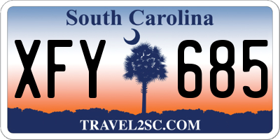 SC license plate XFY685