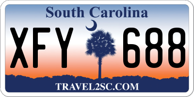 SC license plate XFY688