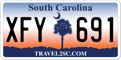 SC license plate XFY691