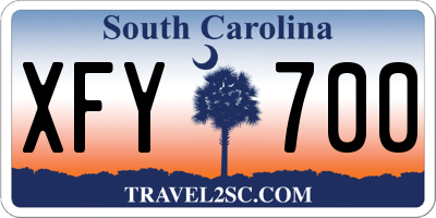 SC license plate XFY700