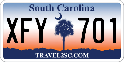 SC license plate XFY701