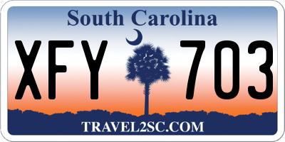 SC license plate XFY703