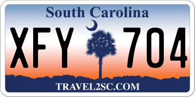 SC license plate XFY704