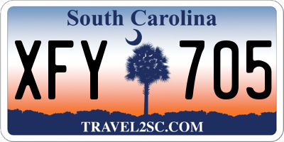SC license plate XFY705