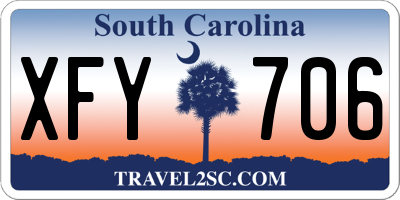 SC license plate XFY706