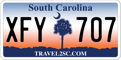 SC license plate XFY707