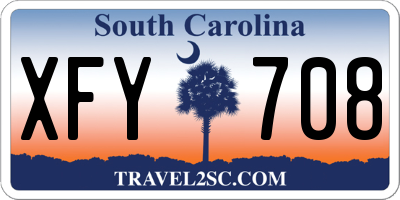 SC license plate XFY708