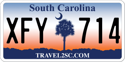 SC license plate XFY714