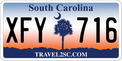 SC license plate XFY716