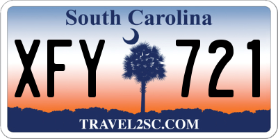 SC license plate XFY721