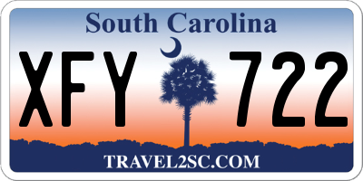 SC license plate XFY722