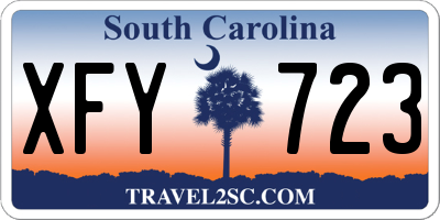 SC license plate XFY723