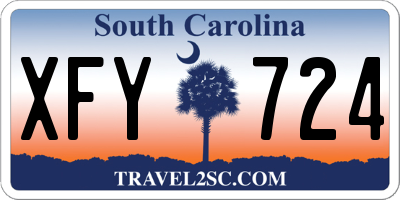 SC license plate XFY724