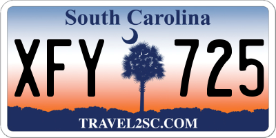 SC license plate XFY725