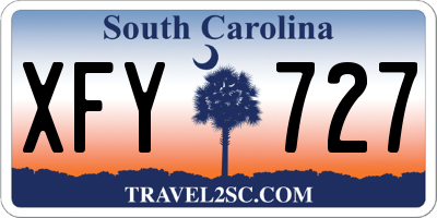 SC license plate XFY727
