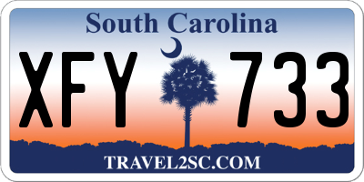 SC license plate XFY733