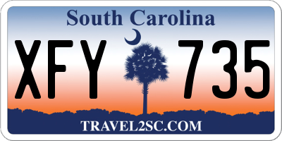 SC license plate XFY735
