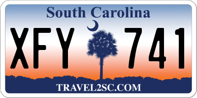 SC license plate XFY741