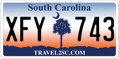 SC license plate XFY743