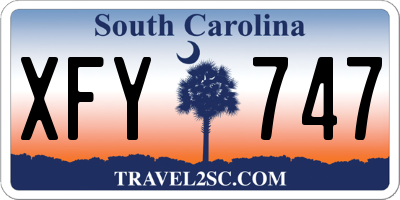 SC license plate XFY747