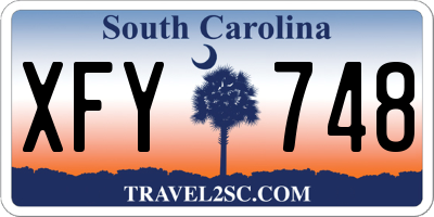 SC license plate XFY748