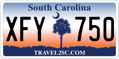 SC license plate XFY750