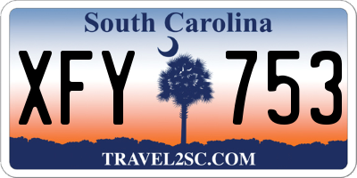 SC license plate XFY753