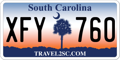 SC license plate XFY760