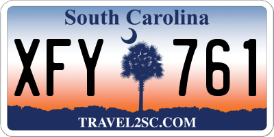 SC license plate XFY761