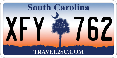 SC license plate XFY762