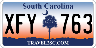 SC license plate XFY763