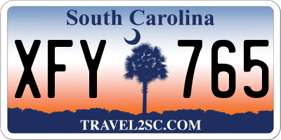 SC license plate XFY765