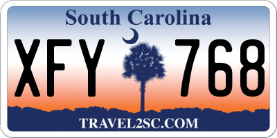 SC license plate XFY768