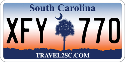 SC license plate XFY770
